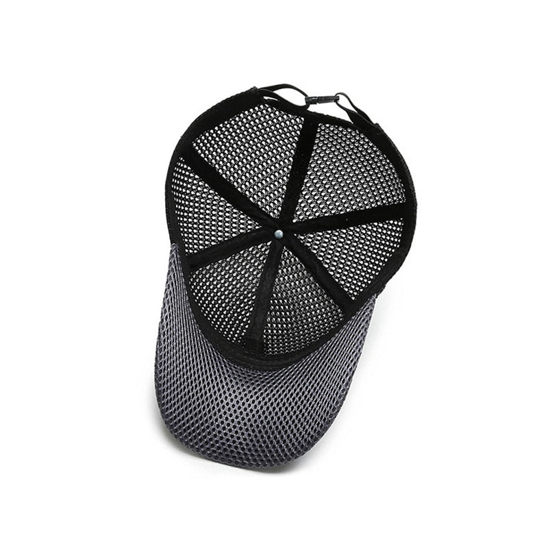 Mens Mesh Fishing Cap Breathable Summer Cap