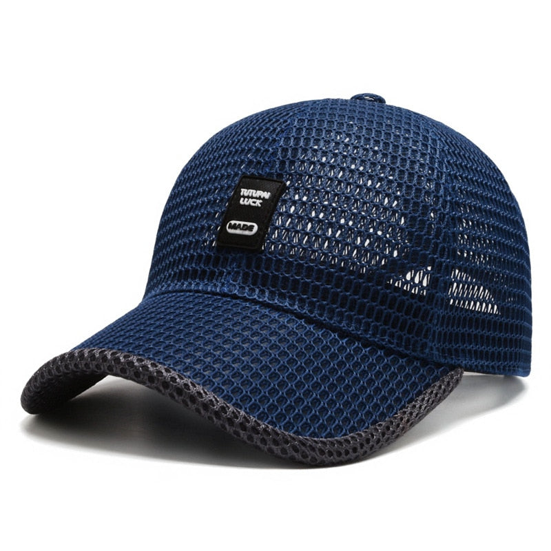 Mens Mesh Fishing Cap Breathable Summer Cap