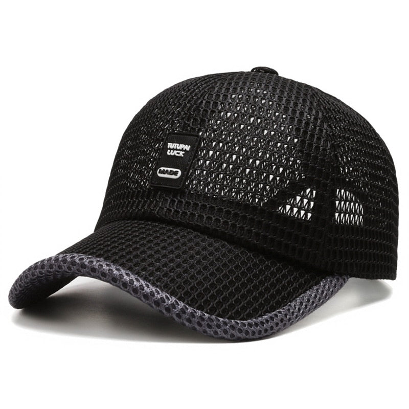 Mens Mesh Fishing Cap Breathable Summer Cap