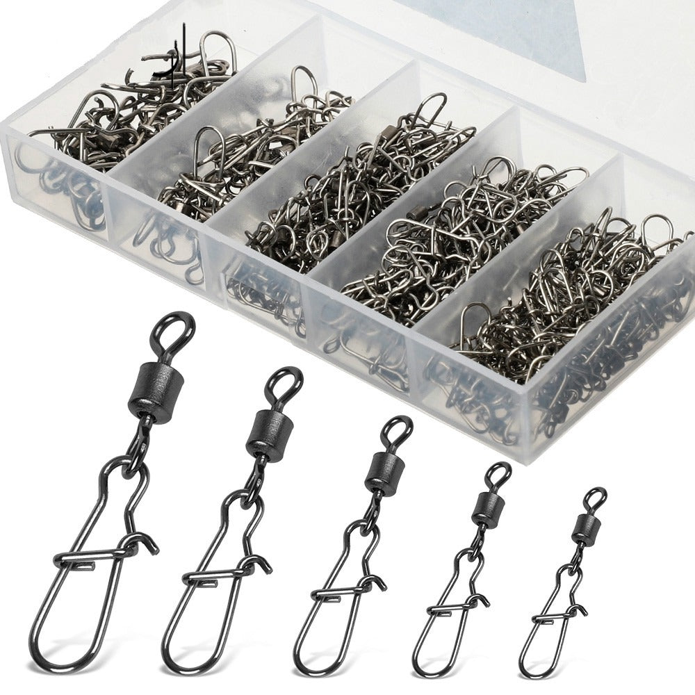 100pcs Fishing Set with Connector Swivels and Interlock Pin Snap