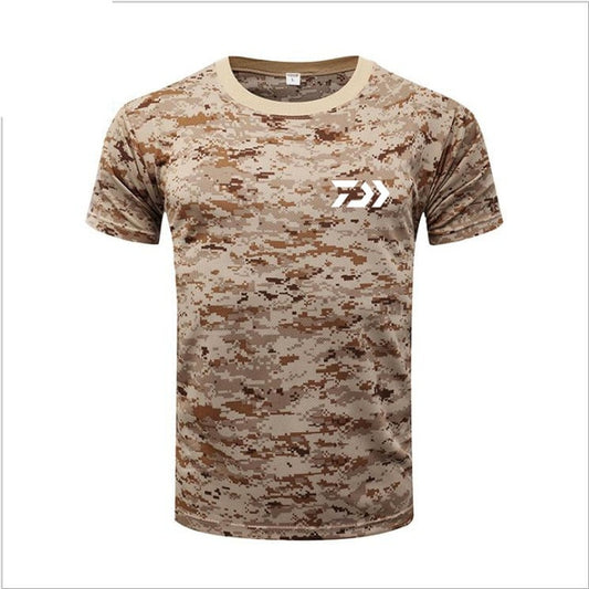 DAIWA Men's Fishing T Shirt Summer Camouflage Fishing