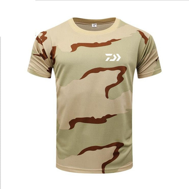 DAIWA Men's Fishing T Shirt Summer Camouflage Fishing