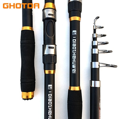 Telescopic carbon Fiber Spinning Fishing Rod