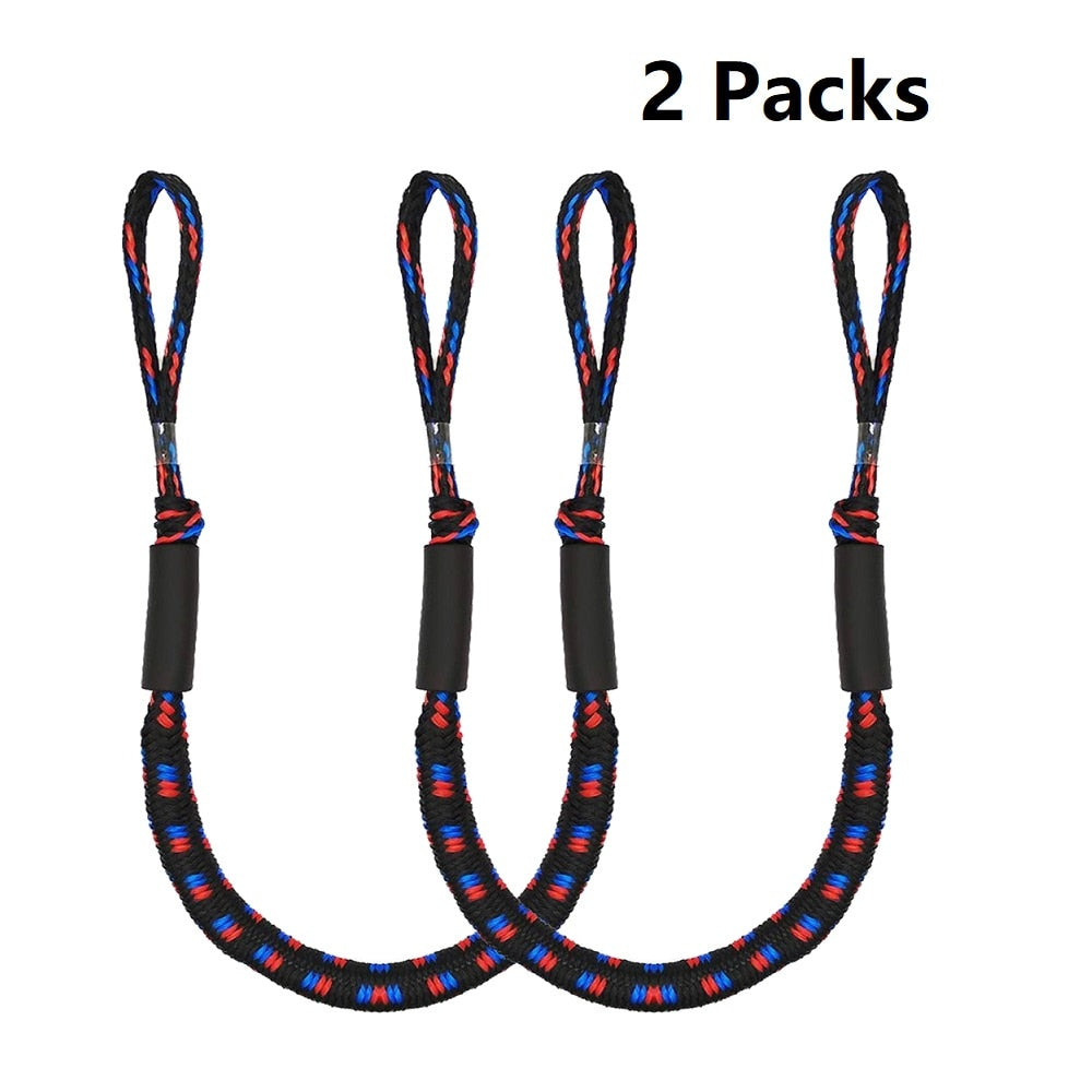 2Pcs Set Bungee Dock Line Mooring Rope- Boat/Kayak