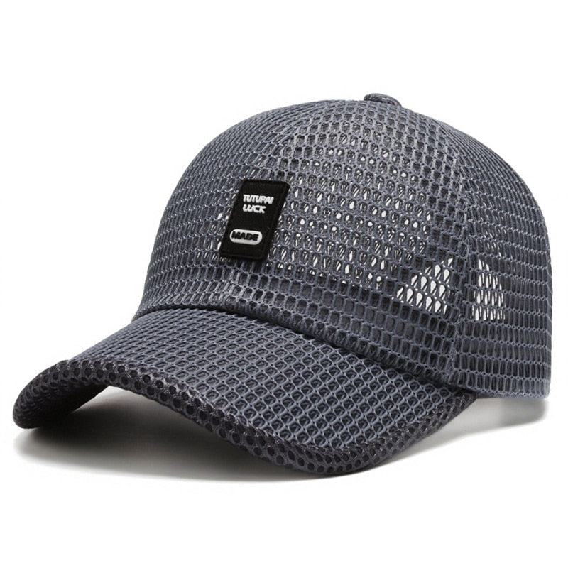 Mens Mesh Fishing Cap Breathable Summer Cap
