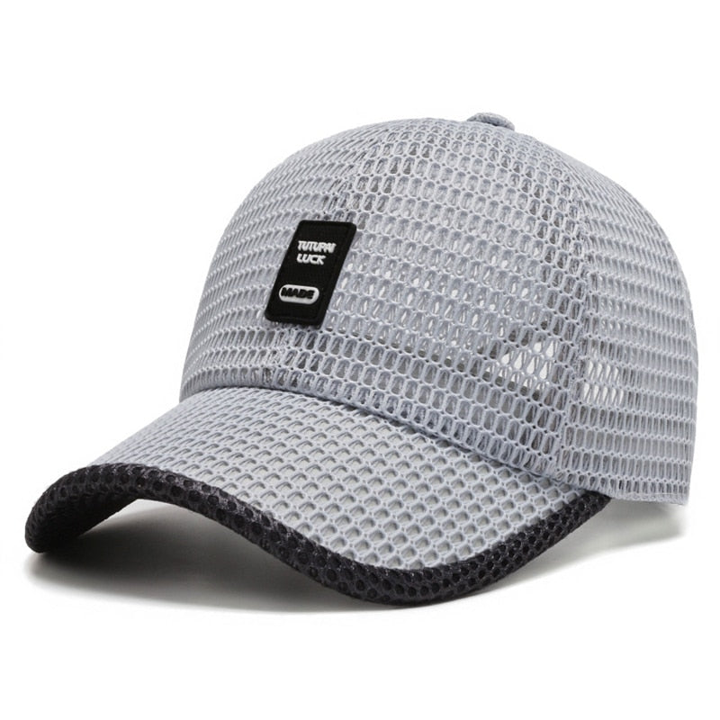 Mens Mesh Fishing Cap Breathable Summer Cap