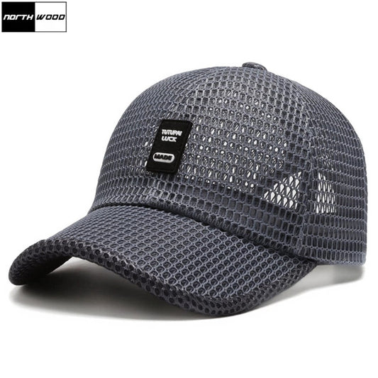 Mens Mesh Fishing Cap Breathable Summer Cap