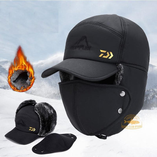 Fishing Winter Thermal Bomber Unisex Hat with Ear and face Protection