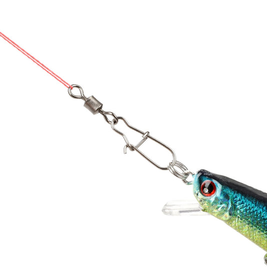 100pcs Fishing Set with Connector Swivels and Interlock Pin Snap