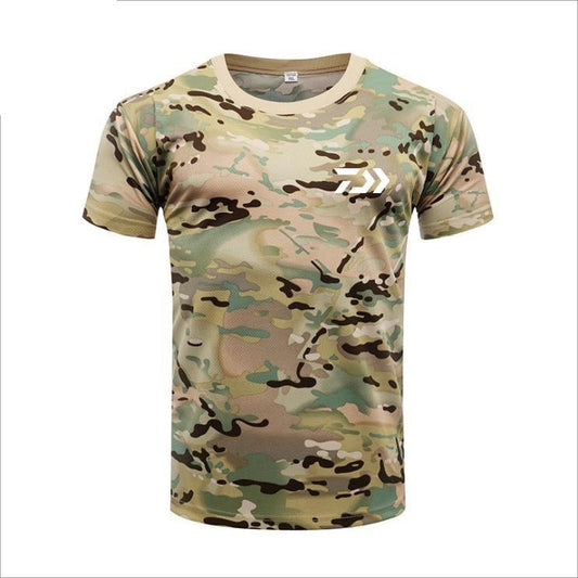 DAIWA Men's Fishing T Shirt Summer Camouflage Fishing