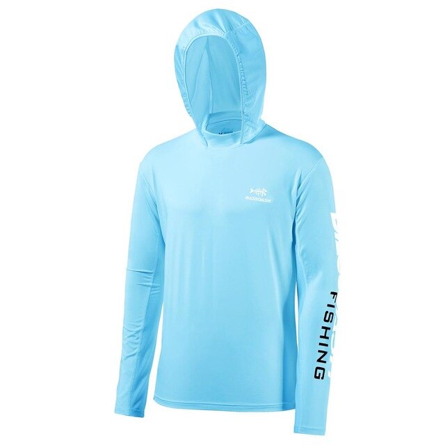 UPF 50+ UV Sun Protection Long Sleeve Hooded Fishing Shirt