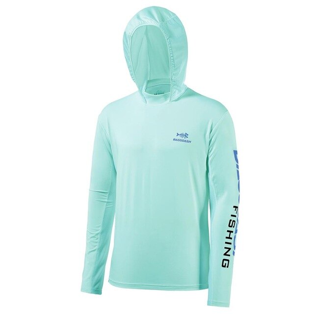 UPF 50+ UV Sun Protection Long Sleeve Hooded Fishing Shirt