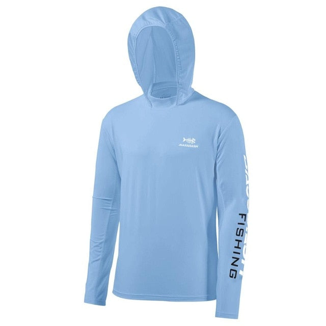 UPF 50+ UV Sun Protection Long Sleeve Hooded Fishing Shirt
