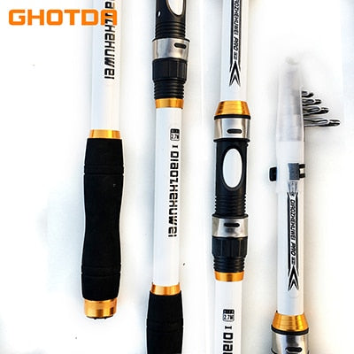 Telescopic carbon Fiber Spinning Fishing Rod