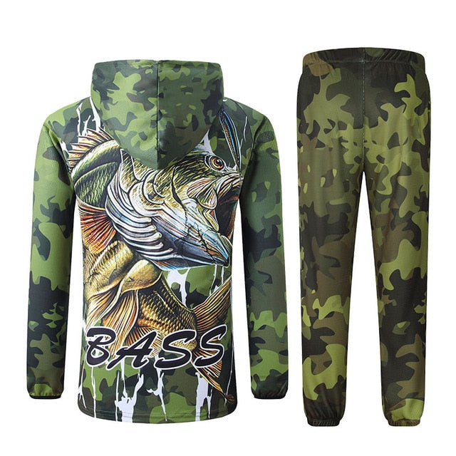 SPATA BASS Fishing T Shirt Zipper Hoodie