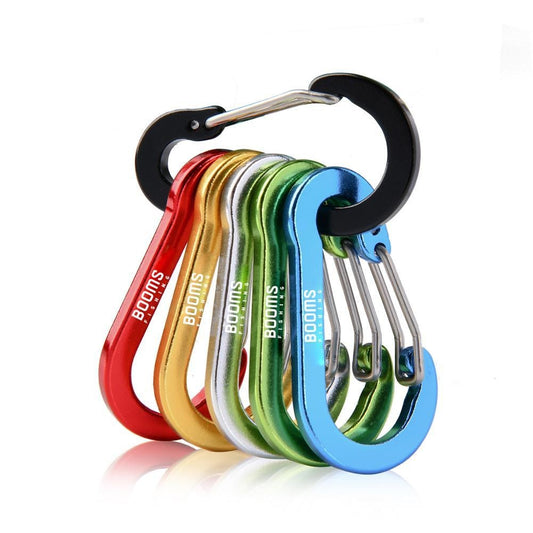 6Pcs Aluminum Alloy Carabiner Keychain/Snap Clip