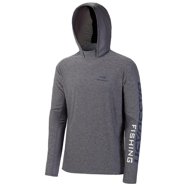 UPF 50+ UV Sun Protection Long Sleeve Hooded Fishing Shirt